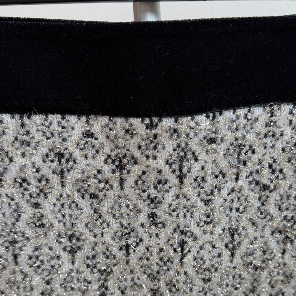 Sandro Paris Black and Cream Tweed Mini Skirt - Picture 4 of 11